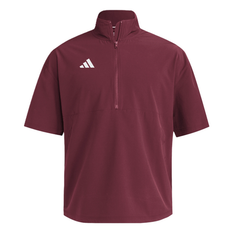 adidas Men's Short Sleeve Quarter Zip Woven Jacket