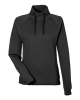 North End Women's Rhythm Waffle Cross-Neck Pullover-1