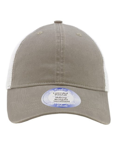 Infinity Her Women's Peached Twill Mesh Back Cap-1