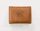 Rico Industries NCAA South Carolina Gamecocks  Laser Engraved Faux Leather Trifold Wallet-1