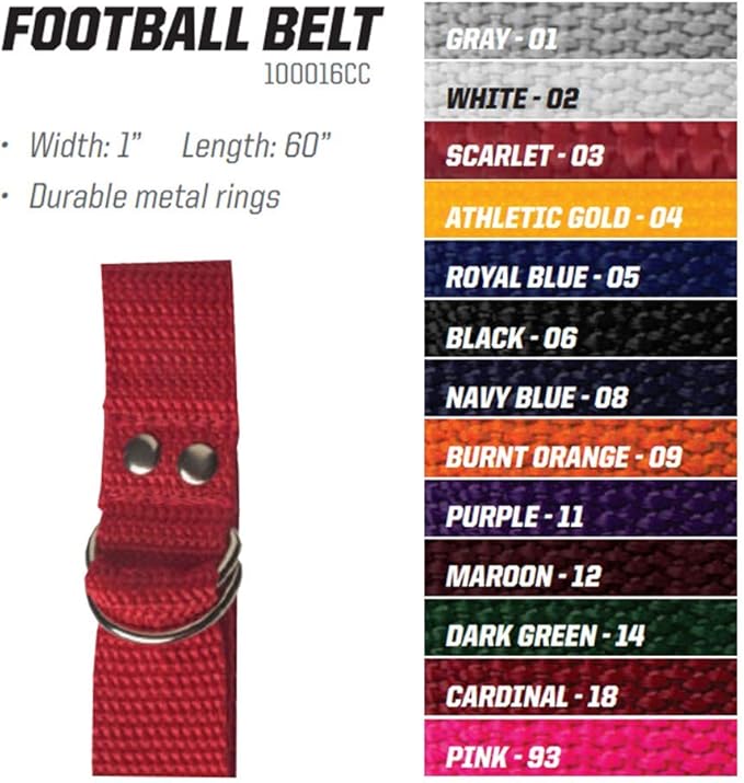 Adams Youth and Adult Football Pant Belt Adams