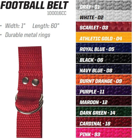 Adams Youth and Adult Football Pant Belt Adams