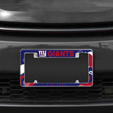 Rico Industries NFL  New York Giants Wave 12" x 6" Chrome License Plate Frame-1