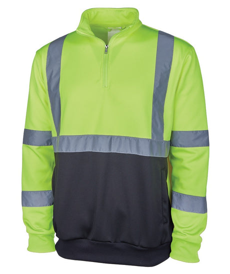 Charles River Unisex Quarter Zip Hi-Vis Sweatshirt-1