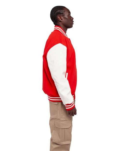Shaka Wear Men's Letterman Jacket-2