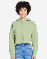 Lane Seven Women's Relaxed Cropped Full-Zip Hoodie Sweatshirt-3