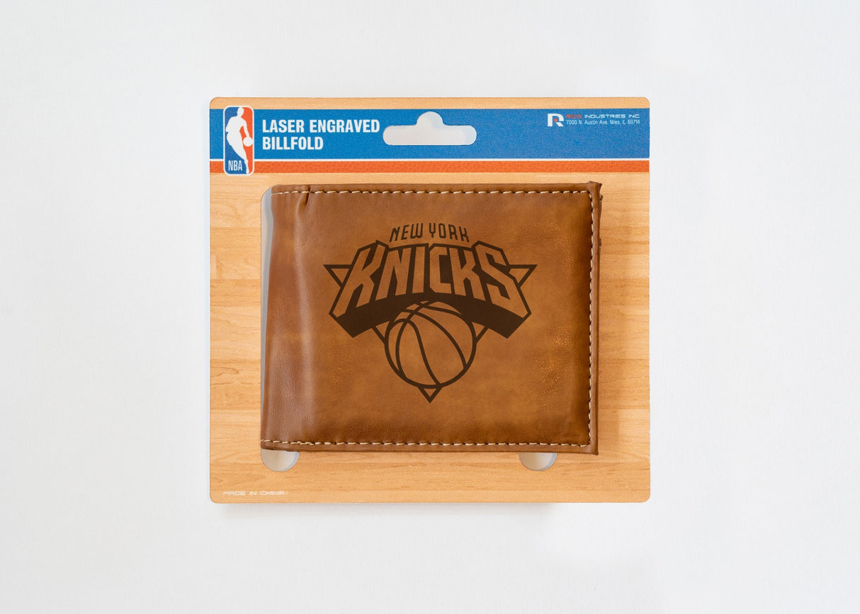 Rico Industries NBA  New York Knicks  Laser Engraved Billfold Wallet-3