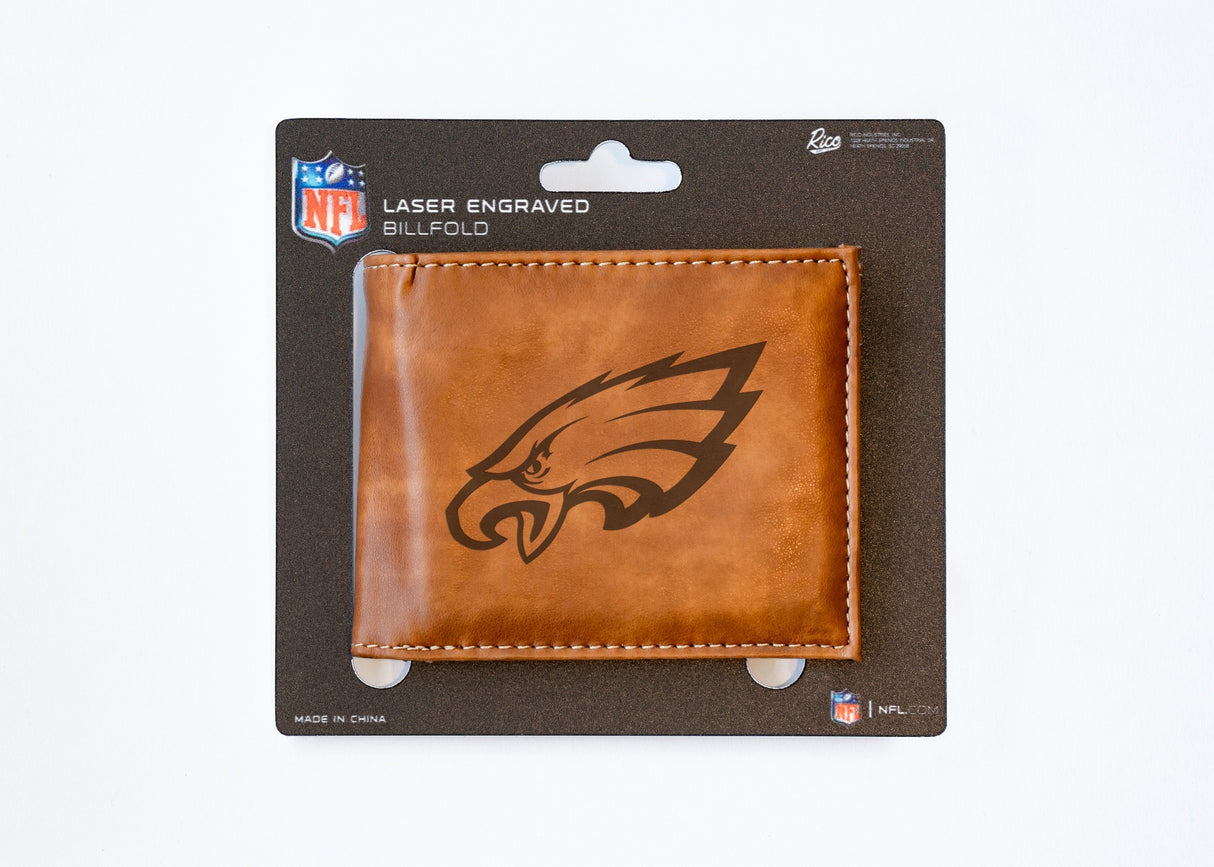 Rico Industries NFL  Philadelphia Eagles  Laser Engraved Billfold Wallet-3