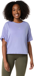 Asics Women's Nagino Run Adjustable Short Sleeve Top-1