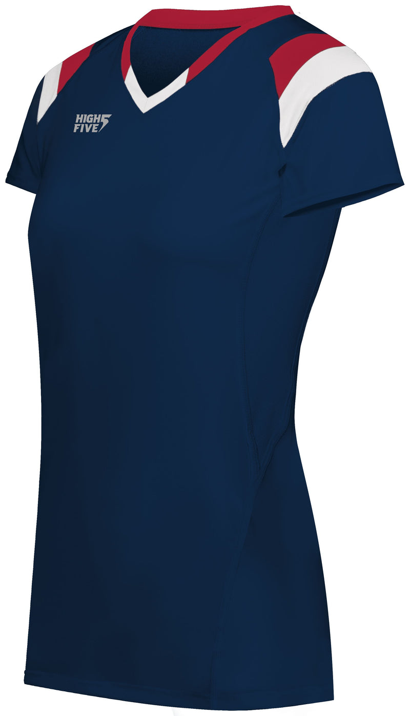 HighFive Adult TruHit Tri-Color Short Sleeve Volleyball Jersey