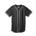 Augusta Adult Wicking Mesh Button Front Baseball Jersey With Braid Trim Augusta