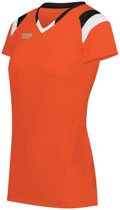 HighFive Girl's TruHit Tri-Color Short Sleeve Volleyball Jersey