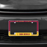 Rico Industries NCAA Arizona State Sun Devils - ASU Two-Tone 12" x 6" Chrome License Plate Frame-1