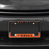 Rico Industries NFL  Cincinnati Bengals Two-Tone 12" x 6" Chrome License Plate Frame-1