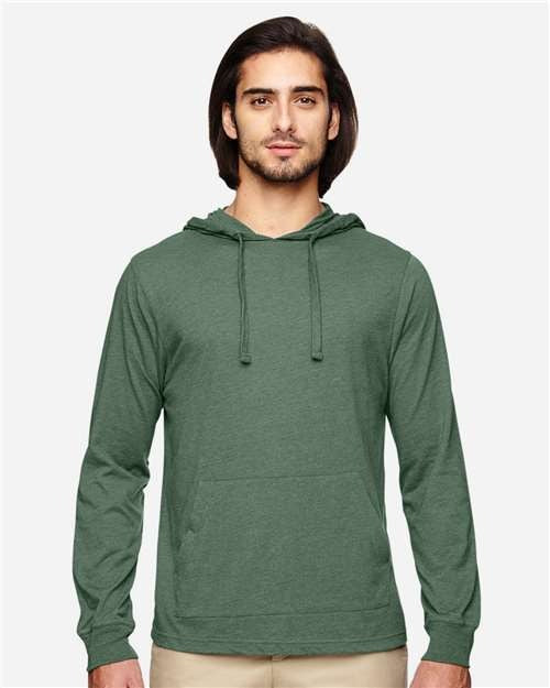 econscious Men's Eco Jersey Pullover Hooded Long Sleeve T-Shirt-1