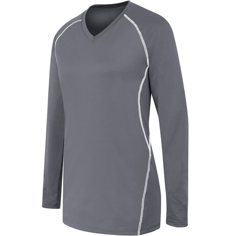 High Five Girl's Long Sleeve Solid Volleyball Jersey High Five