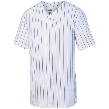 Augusta Adult Pinstripe Full-Button Baseball Jersey Augusta