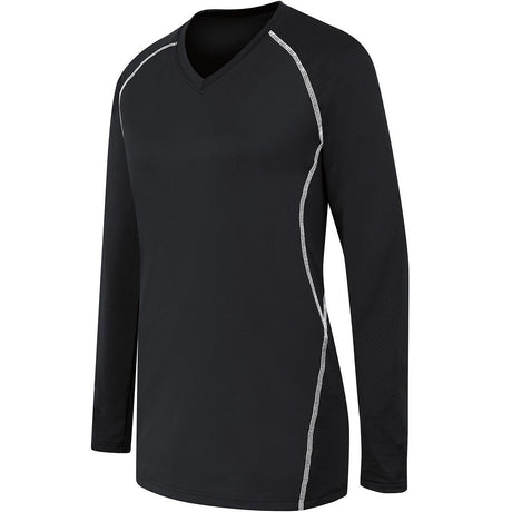 High Five Girl's Long Sleeve Solid Volleyball Jersey High Five