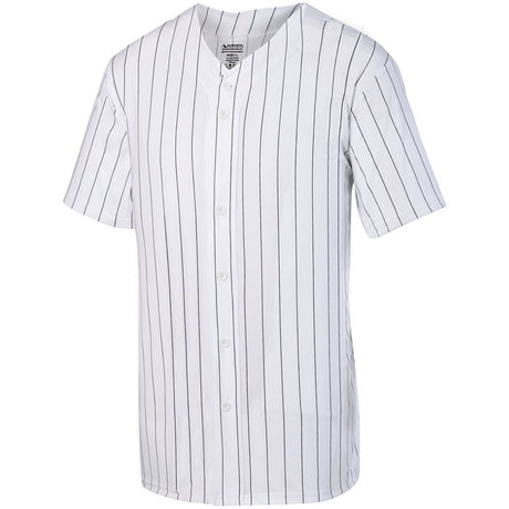 Augusta Adult Pinstripe Full-Button Baseball Jersey Augusta