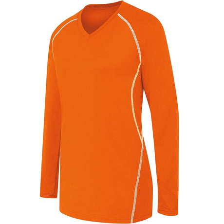 High Five Girl's Long Sleeve Solid Volleyball Jersey High Five