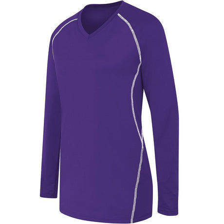 High Five Girl's Long Sleeve Solid Volleyball Jersey High Five