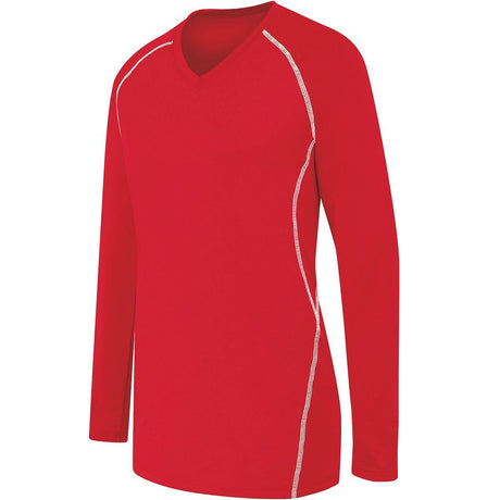 High Five Girl's Long Sleeve Solid Volleyball Jersey High Five