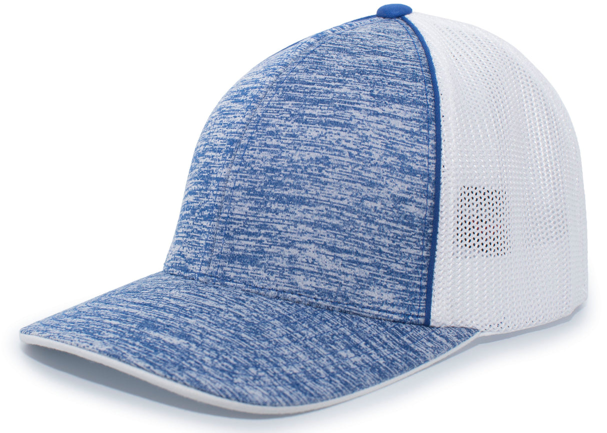 Pacific Headwear Aggressive Heather Trucker Flexfit Cap Pacific Headwear