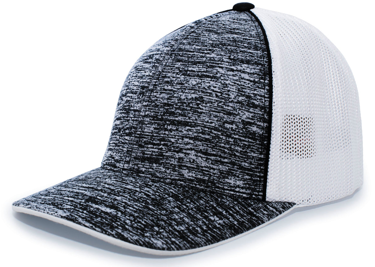 Pacific Headwear Aggressive Heather Trucker Flexfit Cap Pacific Headwear
