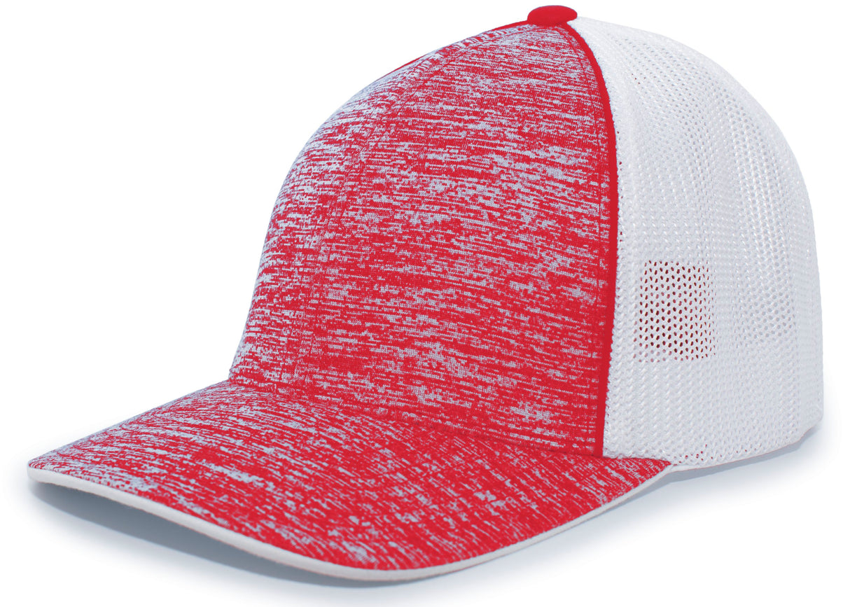 Pacific Headwear Aggressive Heather Trucker Flexfit Cap Pacific Headwear