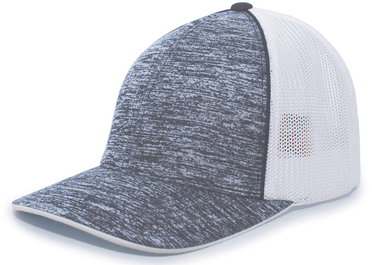 Pacific Headwear Aggressive Heather Trucker Flexfit Cap Pacific Headwear