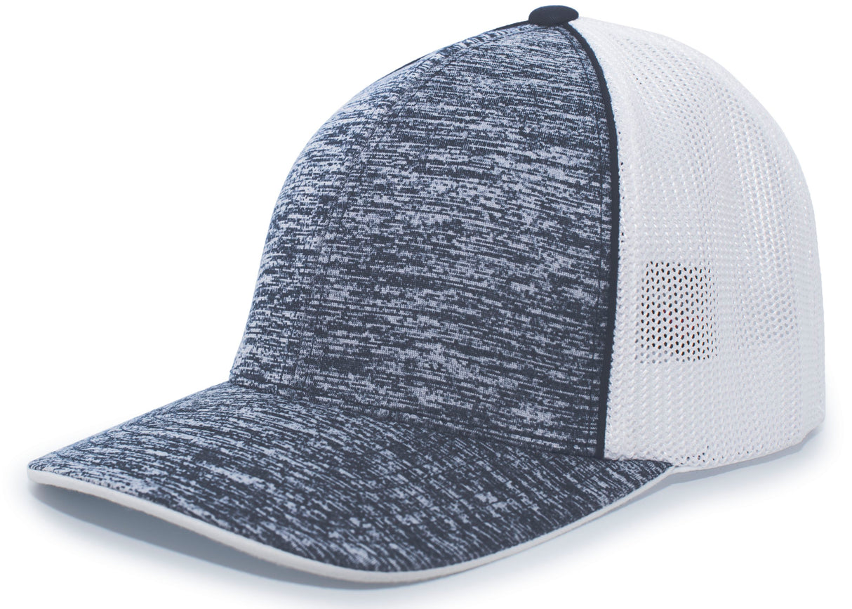 Pacific Headwear Aggressive Heather Trucker Flexfit Cap Pacific Headwear