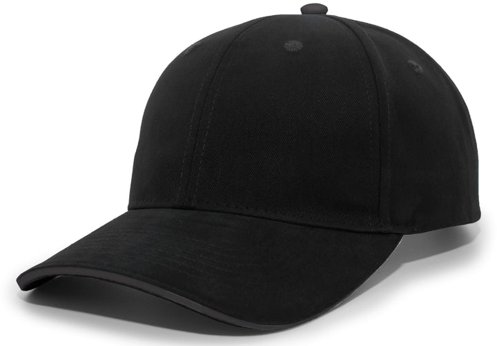 Pacific Headwear Brushed Twill Cap With Sandwich Bill Pacific Headwear