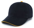 Pacific Headwear Brushed Twill Cap With Sandwich Bill Pacific Headwear