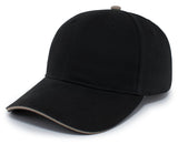Pacific Headwear Brushed Twill Cap With Sandwich Bill Pacific Headwear