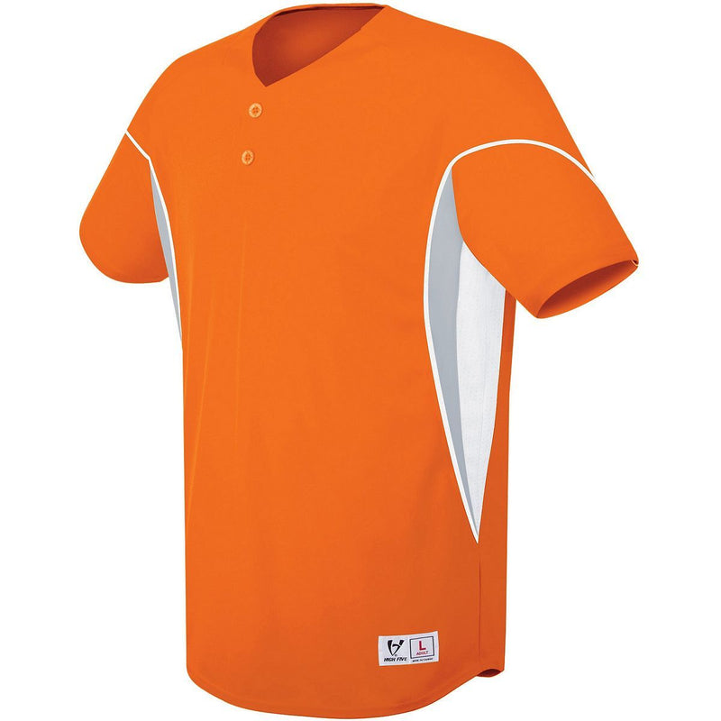 Augusta Adult Wicking Mesh Button Front Baseball Jersey With Braid Trim