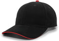 Pacific Headwear Brushed Twill Cap With Sandwich Bill Pacific Headwear