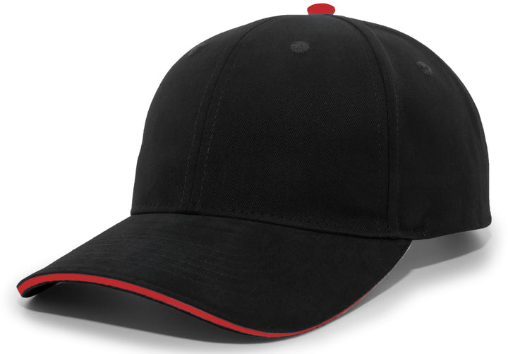 Pacific Headwear Brushed Twill Cap With Sandwich Bill Pacific Headwear