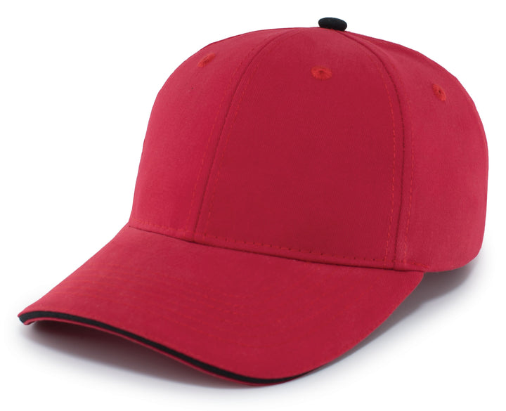 Pacific Headwear Brushed Twill Cap With Sandwich Bill Pacific Headwear