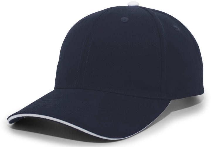 Pacific Headwear Brushed Twill Cap With Sandwich Bill Pacific Headwear