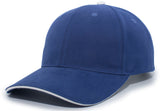 Pacific Headwear Brushed Twill Cap With Sandwich Bill Pacific Headwear