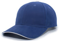 Pacific Headwear Brushed Twill Cap With Sandwich Bill Pacific Headwear