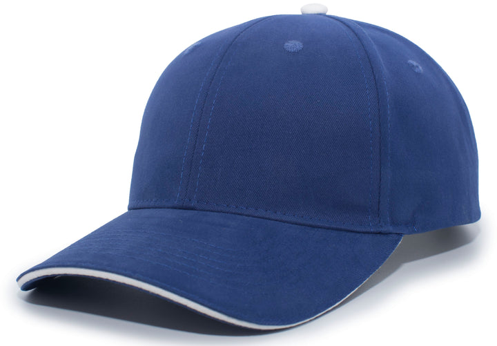 Pacific Headwear Brushed Twill Cap With Sandwich Bill Pacific Headwear