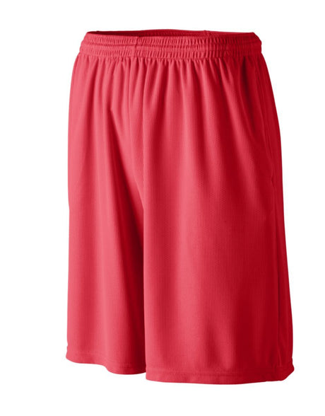Augusta Youth Longer Length Wicking Shorts With Pockets Augusta