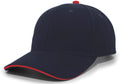 Pacific Headwear Brushed Twill Cap With Sandwich Bill Pacific Headwear