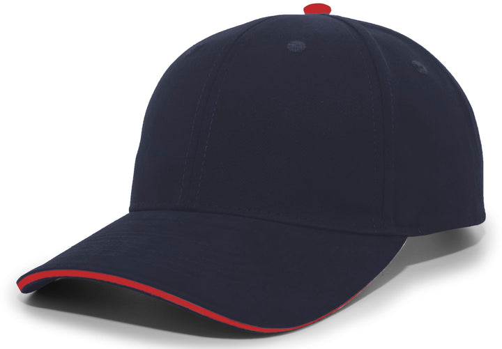 Pacific Headwear Brushed Twill Cap With Sandwich Bill Pacific Headwear