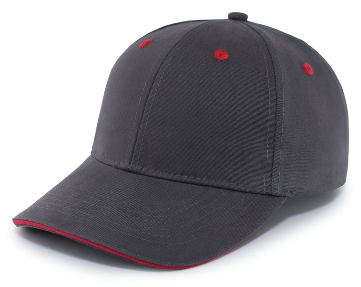 Pacific Headwear Brushed Twill Cap With Sandwich Bill Pacific Headwear