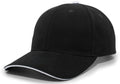 Pacific Headwear Brushed Twill Cap With Sandwich Bill Pacific Headwear