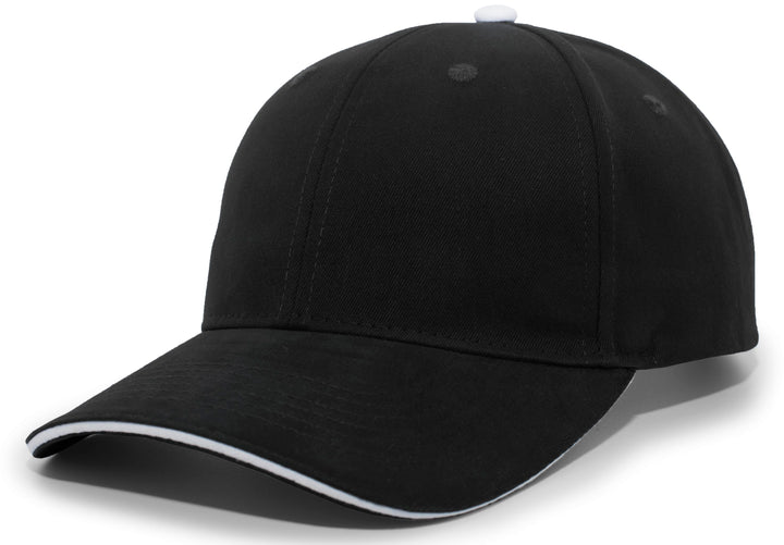 Pacific Headwear Brushed Twill Cap With Sandwich Bill Pacific Headwear