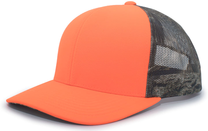 Pacific Headwear Camo Snapback Trucker Cap Pacific Headwear