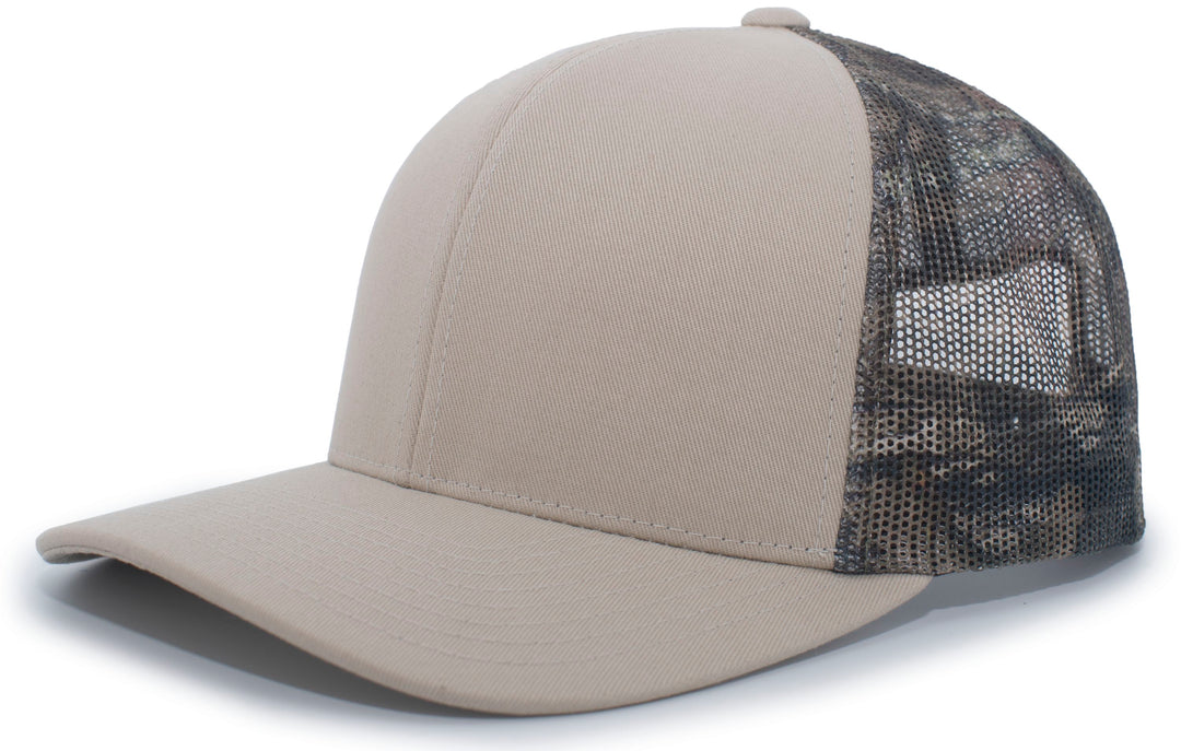 Pacific Headwear Camo Snapback Trucker Cap Pacific Headwear